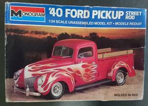 プラモデル「’40 FORD PICKUP STREETROD」1/24　MONOGRAM　中古品