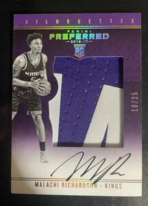 2016 Preferred Silhouettes Rookies Prime /25 Malachi Richardson Rookie Auto RC