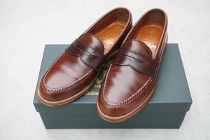 美品 Aldenオールデン MUSEUM ARKミュージアムアーク別注 N4206 CXL PENNY LOAFER ペニーローファー シューツリー付き 茶1110N