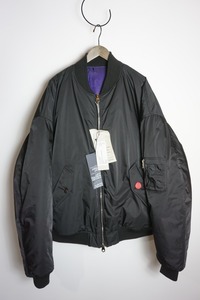 極美品 正規 23AW SHINYA KOZUKA シンヤ コヅカ HIS BOMBER ヒズ ボンバー フライト ジャケットMA-1 2302SK12H. 黒紫1119N▲