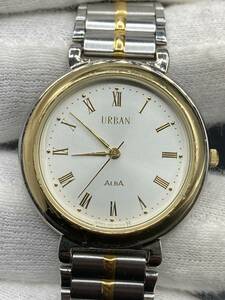 [1097]SEIKO Seiko ALBA Alba URBAN urban v301-6080 men's wristwatch combination flat battery junk treatment 