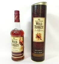 1000円スタート 酒 BOURBON WHISKEY WILD TURKEY 12年 KENTUCKY STRAIGHT 700ml 50.5％ ワイルドターキー 未開栓 箱付 TMS お酒10510_画像1