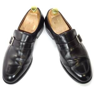即決 SCOTCH GRAIN 25.5cm Uチップ スコッチグレイン メンズ 黒 ブラック 本革 ビジネスシューズ 本皮 モンクストラップ 革靴 紳士靴 通勤