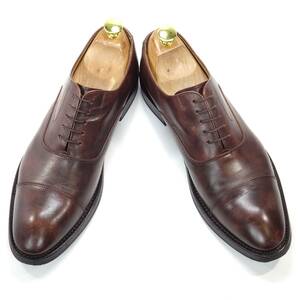 即決 REGAL 25.5cm ストレートチップ リーガル メンズ 茶 ダークブラウン 本革 レザーシューズ 本皮 ビジネス 革靴 レースアップ 紳士靴