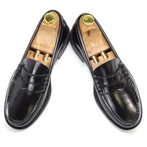  prompt decision HARUTA 24.0cm coin Loafer Hal ta6550 men's black black BLK synthetic leather slip-on shoes going to school moccasin pe knee leather shoes student shoes raw .