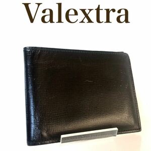 ■希少高級品■Valextra ヴァレクストラ　札入れ　二つ折り財布　レザー　ブラック　イタリア製　刻印あり