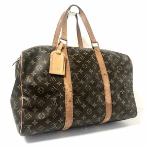 LOUIS VUITTON ルイヴィトン モノグラム サックスプール45 ボストンバッグ PVC×レザー M41624 ブラウン ECLAIR社ファスナーの画像1