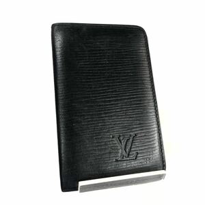 ■美品■希少マルティエ刻印■LOUIS VUITTON ルイヴィトン　エピ　ノワール　ポシェット　カルトヴィジット　カードケース　M56572 レザー