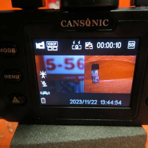 BY5924 保証付 ツインカメラ ドライブレコーダー/CANSONIC Z1/180度 回転式レンズ/前方&車内/フルHD Gセンサー/シガーor直結/m-SDカード無の画像1