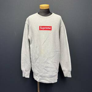 Supreme Box Logo Crewneck Grey シュプリーム ボックスロゴ クルーネック グレー size L トレーナー ストリート