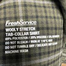 Fresh Service Wooly Stretch tab-collar shirt SET UP フレッシュ サービス ウーリー ストレッチ タブ カラー シャツ size F セットアップ_画像5