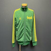 Adidas Truck jacket Jersey Brasil アディダス トラックジャケット ジャージ ブラジル size XO グリーン ワールドカップ ヴィンテージ_画像1