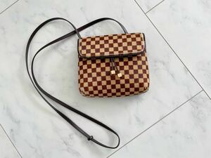 ルイヴィトン LOUIS VUITTON ダミエソバージュ ガゼル ミニバッグ 斜め掛け ポシェット ショルダーバッグ ハラコ ブラウン