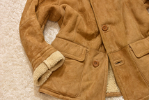 ニュージーランド製 BONZ リアルムートンコート ジャケット ムートンジャケット 羊革 リアルムートン Lサイズ程度 柔らかい質感 程よい厚み_画像5