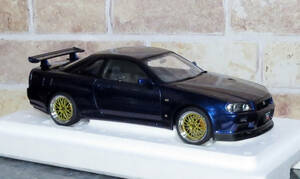 ■■■　オートアート　1/18　スカイラインGT-R(R34)　ミッドナイトパープルⅢ　未展示・暗所保管　美品　■■■