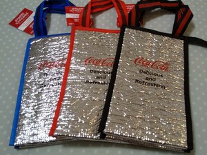新品 コカコーラ 保冷バッグ 3個セット（全三種）Coca-Cola オリジナル 非売品 アルミ フェイス 保冷バッグ ランチバッグ エコバッグ