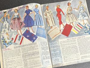 フランス直輸入 1950年代 ヴィンテージファッション誌 コレクション アンティーク 紙物素材 雑貨 ジャンクジャーナル コラージュ海外 7
