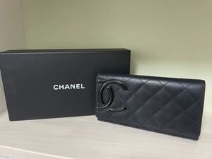 used CHANEL シャネル 長財布 黒 ウォレット