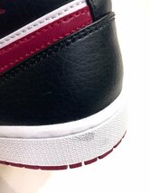 箱付 NIKE ナイキ 554724-066 AIR JORDAN 1 MID エア ジョーダン 1 ミッド スニーカー 27cm BLACK/NOBLE RED-WHITE ノーブルレッド_画像8