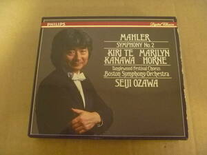 【良音西独盤2CD日本語解説書付】マ-ラ-/交響曲第2番「復活」 小沢征爾指揮ボストン響 タングルウッド祝祭cho. キリ・テ・カナワ[1988年]③