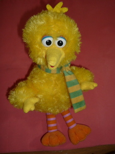  ultra rare! Kawai i! Sesame Street character muffler did Big Bird soft toy *