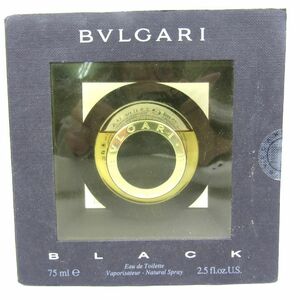 ブルガリ 香水 ブラック オードトワレ EDT 残半量以上 フレグランス やや汚れ有 外装難有 メンズ 75mlサイズ BVLGARI