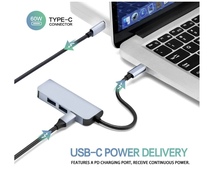 4-in-1 USB C ハブ USB Type C - USB 3.0 2.0 PD 4K HDMI アダプター ドッキング ステーション_画像4