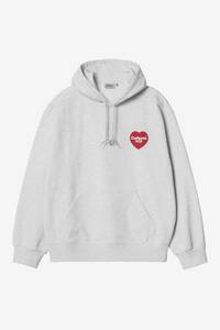 ★NiziU着用【Carhartt WIP】Hooded Heart Sweatshirt ★ライトグレーS