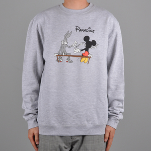 PARADISE NYC Paradis3 パラダイス ニューヨーク GET HIGH CREWNECK スウェット GRAY グレー 灰色 バッグスバニー ミッキー