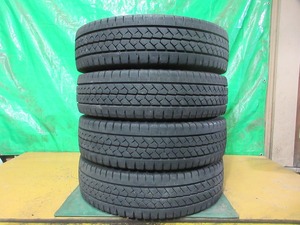 BRIDGESTONE VL1 195/80R15 4本 No.4274C スタッドレス 冬タイヤ 70％残溝