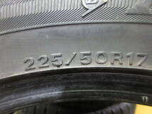 17インチ 冬 ダンロップ ディーエスエックス DUNLOP DSX-2 225/50R17 4本 No.4305C 中古スタッドレスタイヤ 雪 氷 冬タイヤ 70～80％残溝_画像10