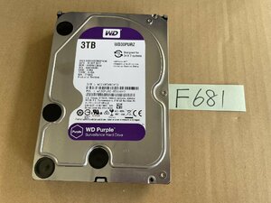送料無料 Western Digital WD30PURZ Purple 3TB 3.5インチ SATA HDD3TB 使用時間14436H★F681