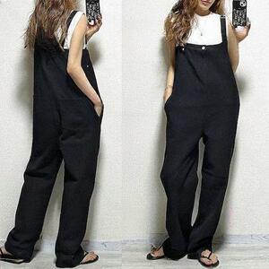  wide pants lady's overall overall pants all-in-one 