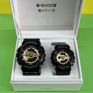  sale!* new goods Casio regular with guarantee *G-SHOCK GA-110GB-1AJF BABY-G BA-110X-1AJF pair watch men's lady's wristwatch * in present 