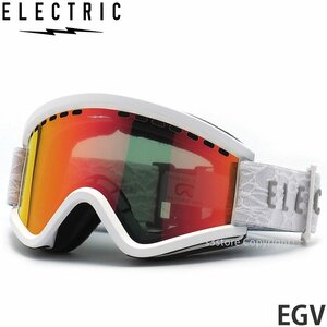 1円～ 23-24 ELECTRIC EGV MATTE WHITE NURON GREY RED CHROME JP LENS エレクトリック スノボ ゴーグル ASIANFIT 2024 [同梱不可]