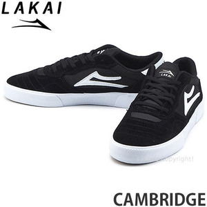 1円～ LAKAI CAMBRIDGE BLACK/WHITE SUEDE 27.5cm ラカイ ケンブリッジ スケボー スニーカー シューズ スケシュー 靴 [同梱不可]