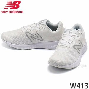 1円～ NEW BALANCE W413 Wht 23.0cm ニュ－バランス ウォーキング ランニング スニーカー 靴 タウンユース ウィメンズ [同梱不可]