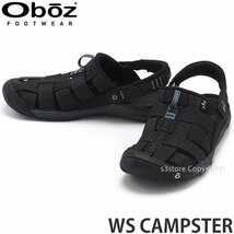 1円～ OBOZ WS CAMPSTER BK/BLE 23.0cm オボズ WS キャンプスター サンダル 靴 スポサン アウトドア カジュアル レディース [同梱不可]_画像1