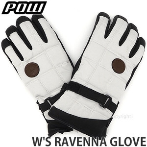 1円～ 20model POW W'S RAVENNA GLOVE GREY S パウ ウィメンズ ラヴェンナ グローブ スノーボード レディース [同梱不可]