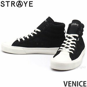 1円～ STRAYE VENICE Black Suede 26.0cm ストレイ ベニス スニーカー シューズ 靴 スケシュー スケボー ハイカット [同梱不可]