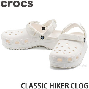 1円～ CROCS CLASSIC HIKER CLOG Wht M8(26.0cm) クロックス クロッグ アウトドア サンダル 靴 シューズ ストリート SANDAL [同梱不可]