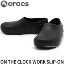 1円～ crocs on the clock work slip-on Blk M7(25.0cm) クロックス スリップオン サンダル ユニセックス ワーク [同梱不可]_画像1