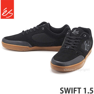 1円～ eS SWIFT 1.5 BLACK/GUM 26.0cm エス スウィフト 1.5 スニーカー シューズ 靴 スケシュー スケボー [同梱不可]