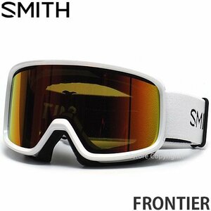 1円～ 22-23 SMITH FRONTIER WHITE RED SOL-X MIRROR スミス フロンティア スノーボード スノボ スキー ゴーグル GOGGLE [同梱不可]