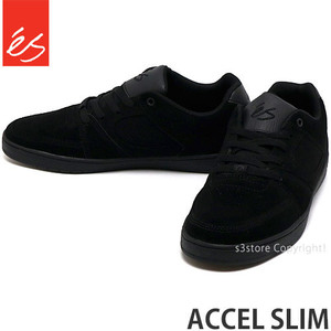 1円～ eS ACCEL SLIM BLACK/BLACK/BLACK 25.5cm エス アクセル スリム スニーカー シューズ 靴 スケートボード [同梱不可]