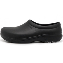 1円～ crocs on the clock work slip-on Blk M6(24.0cm) クロックス スリップオン サンダル ユニセックス ワーク [同梱不可]_画像2