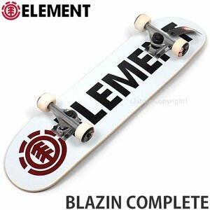 1円～ ELEMENT BLAZIN COMPLETE Wht 7.375 エレメント ブレイジン コンプリート デッキ スケートボード スケボー 組立済 [同梱不可]