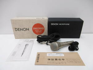 音響祭 未使用品!! デノン マイク DM-1300D DENON マイクロフォン MOVING COIL MICROPHONE 箱付 器材 ハンディマイク 音楽 長期保管品