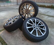 215/45R17 残溝8mm ホイール 付き スタッドレスタイヤ PCD100 ５穴 ダンロップ _画像1