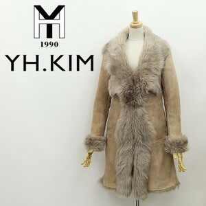 *YHKIMwai H Kim lambskin fur real mouton coat beige 1